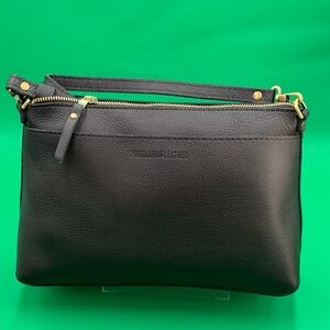 Portland Leather Pebbled Black Poppy Crossbody Bag New